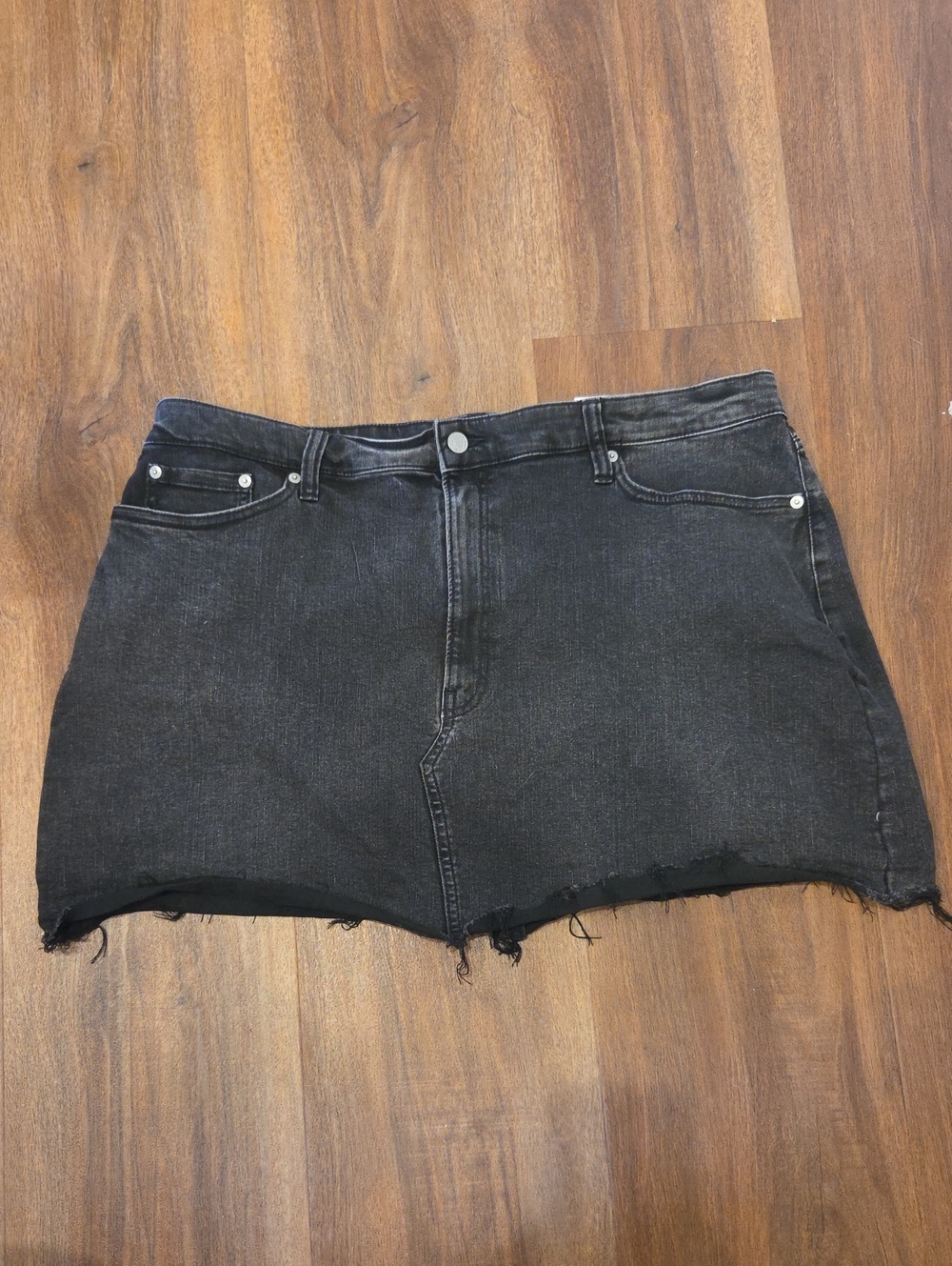 Black Denim Cutoff Women’s Skirt